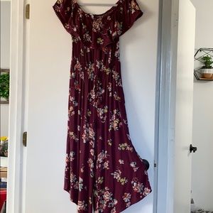 Off-the-shoulder pants romper with pockets